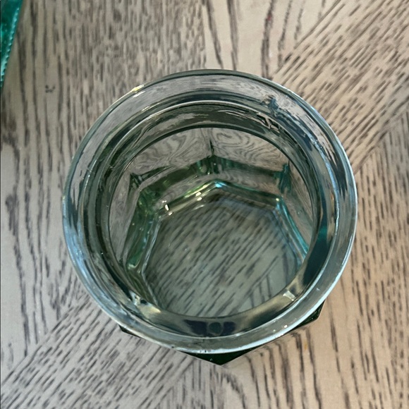 Set of Two Green Glass Jars with Cork Lids - Picture 8 of 9